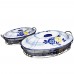 Hand Painted Japanese Oval Shaped Curry Pot ( Casserole set ), 3 pcs.